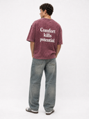 Potential Washed Oversized T-Shirt Burgundy
