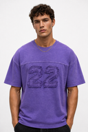 22 Washed Oversized T-Shirt Purple