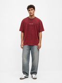 Marseille Washed Oversized T-Shirt Burgundy