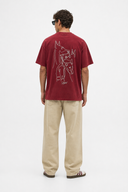 Loyal Washed Oversized T-Shirt Burgundy