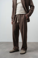 R Embroidered Baggy Sweatpant Brown