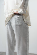 R Embroidered Baggy Sweatpant White