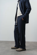 R Embroidered Baggy Sweatpant Navy
