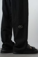 R Embroidered Baggy Sweatpant Black