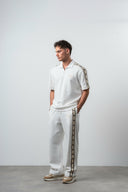 R Striped Regular Fit Tracksuit Ecru