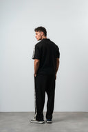 R Striped Regular Fit Tracksuit Black