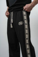 R Striped Regular Fit Tracksuit Black