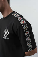 FFB Ethnic Striped Regular Fit Tracksuit Black