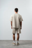 Embroidered Regular Fit Set Beige