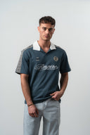 Respire Regular Fit Retro T-Shirt Petrol Blue