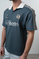 Respire Regular Fit Retro T-Shirt Petrol Blue