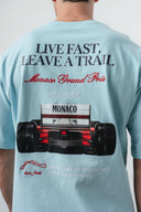 Live Fast Oversized T-Shirt Baby Blue
