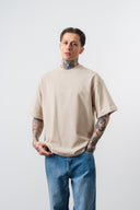 Rosette Oversized T-Shirt Beige