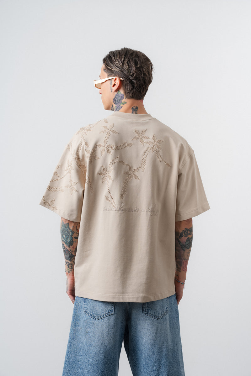 Min x Itsbyzey Oversized T-Shirt Beige