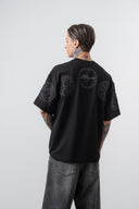Rosette Oversized T-Shirt Black