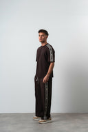 Respire Striped Regular Fit Tracksuit Brown