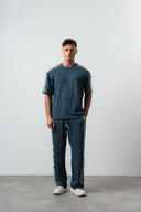 Respire Striped Regular Fit Tracksuit Petrol Blue