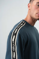 Respire Striped Regular Fit Tracksuit Petrol Blue