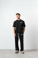 No1 Striped Regular Fit Tracksuit Black