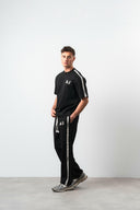 No1 Striped Regular Fit Tracksuit Black