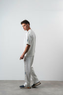 No1 Striped Regular Fit Tracksuit Ecru