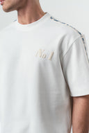 No1 Striped Regular Fit Tracksuit Ecru