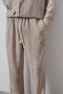 R Embroidered Oversized Tracksuit Beige