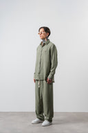 R Embroidered Oversized Tracksuit Pastel Green
