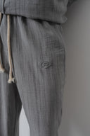 R Embroidered Oversized Tracksuit Gray