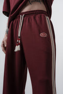 Champ Striped Regular Fit Tracksuit Burgundy