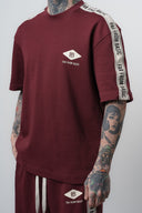 FFB Striped Regular Fit Tracksuit Burgundy