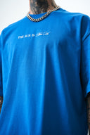 Palm Oversized T-Shirt Blue