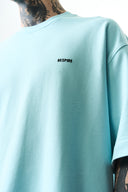 Respire Injection Printed Oversized T-Shirt Baby Blue
