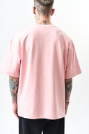 Respire Injection Printed Oversized T-Shirt Salmon