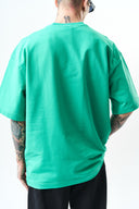 Respire Injection Printed Oversized T-Shirt Green