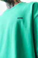 Respire Injection Printed Oversized T-Shirt Green