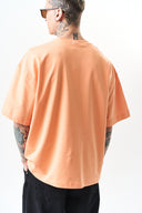 Respire Injection Printed Oversized T-Shirt Peach