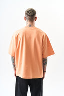 Respire Injection Printed Oversized T-Shirt Peach