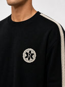 R Embroidered Regular Fit Tracksuit Black