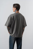 Respire Injeciton Printed Oversized T-Shirt Khaki
