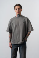 Respire Injeciton Printed Oversized T-Shirt Khaki