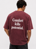 Potential Washed Oversized T-Shirt Burgundy