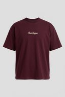 Final Supper Oversized T-Shirt Burgundy
