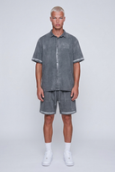 Washed Shirt Set Gray