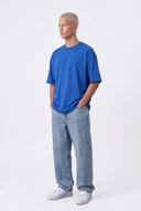 Basic Oversized T-Shirt 24/1 Sax Blue