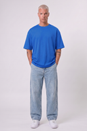 Basic Oversized T-Shirt 24/1 Sax Blue