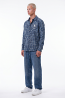 R Oversized Shirt Blue