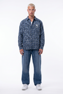 R Oversized Shirt Blue