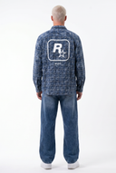 R Oversized Shirt Blue