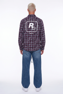R Oversized Shirt Burgundy